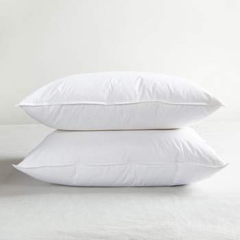 2 Pack Soft White Duck Feather & Down Bed Pillow - King | BOKSER HOME