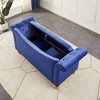 DOMETOUR 71 Inch Velvet Sofa with Storage for Living Room Bedroom, U Shape Backrest Couch with 2 Pillows - 3 of 4