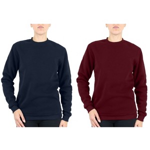 Galaxy By Harvic Women's Loose Fit Fleece-Lined Pullover Sweatshirt-2 Pack - 1 of 2