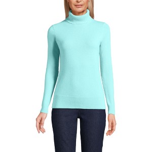 Lands' End Women's Cashmere Turtleneck Sweater - 1 of 4