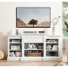 TiramisuBest Techni Mobili Grey Driftwood TV Stand with Gray for TV & Entertainment Furniture - 2 of 4