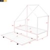 TOAOTBNBO Metal Bed with Twin Size, Modern Platform Bed with Roof Design, Minimalist Bed Frames with Storage, Black - 3 of 4