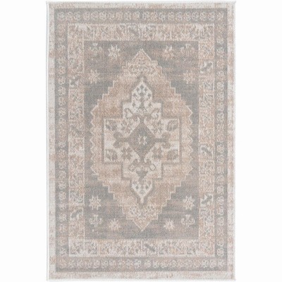 Mystical Medallion Mink Synthetic Rectangular Rug