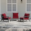WestinTrends Avalon Outdoor Patio HDPE Loveseat Sofa with Patio Cushions - 2 of 4