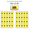 Big Dot of Happiness 60's Hippie - Mini Candy Bar Wrapper Stickers - 1960s Groovy Party Small Favors - 40 Count - 3 of 4