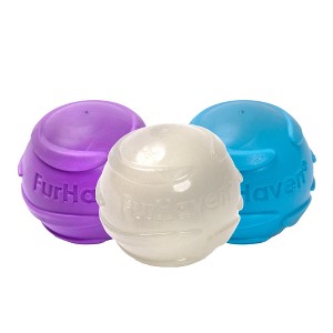 FurHaven Fetch N' Fun TPR Ball with Squeaker 3 Pack - 1 of 3