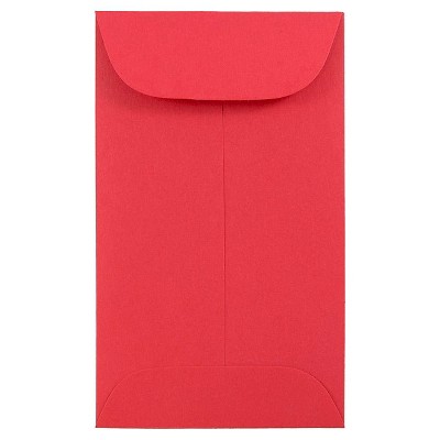 Jam Paper Brite Hue #3 Coin Envelopes 2 1/2 X 4 1/4 50 Per Pack Red ...