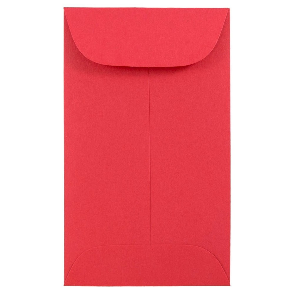 Photos - Envelope / Postcard JAM Paper Brite Hue #3 Coin Envelopes 2 1/2 X 4 1/4 50 per pack Red