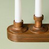 3ct 8"x7.8" Wood Christmas Window Flameless Candles - Hearth & Hand™ with Magnolia - 4 of 4