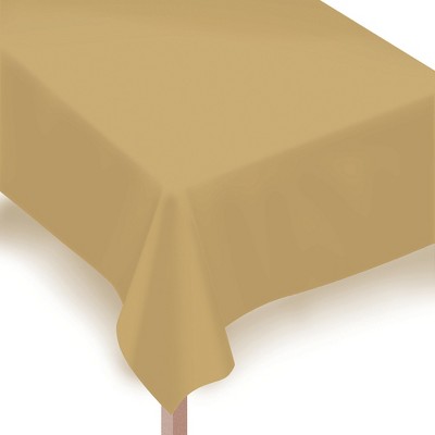 54"x108" 2ct Disposable Tablecover Gold - Spritz™