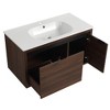 ChicFurnit Bathroom Vanities 36 Inch Floating Vanity with Soft Close Storage and Gel Sink for Bathroom, Dark Brown, 35.6"*18.1"*19.4" - 4 of 4