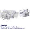 3-Seater + 1-Seater Teddy Fabric Sofa Set with Wooden Frame and Thick Cushions, 4 Removable Pillows - 2 of 4