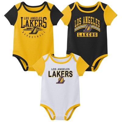 NBA Los Angeles Lakers Boys' 3pk Bodysuit Set