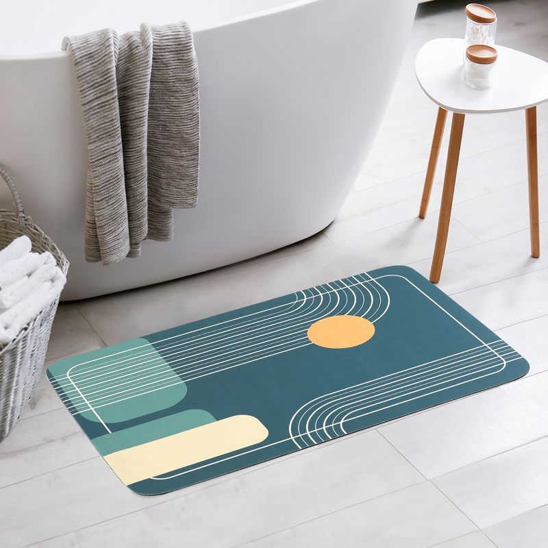 Unique Bargains Abstract Non-Slip Absorbent Shower Bathtub Easy to Clean Bath Mat 1 Pc, 5 of 6