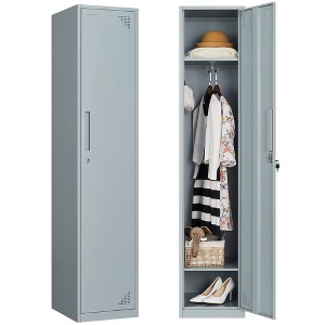 Mlezan 71" Metal Locker: Steel Storage for Bedroom, Gym, School, Office, or Garage.Ideal for Employee or Personal Use. - 1 of 4