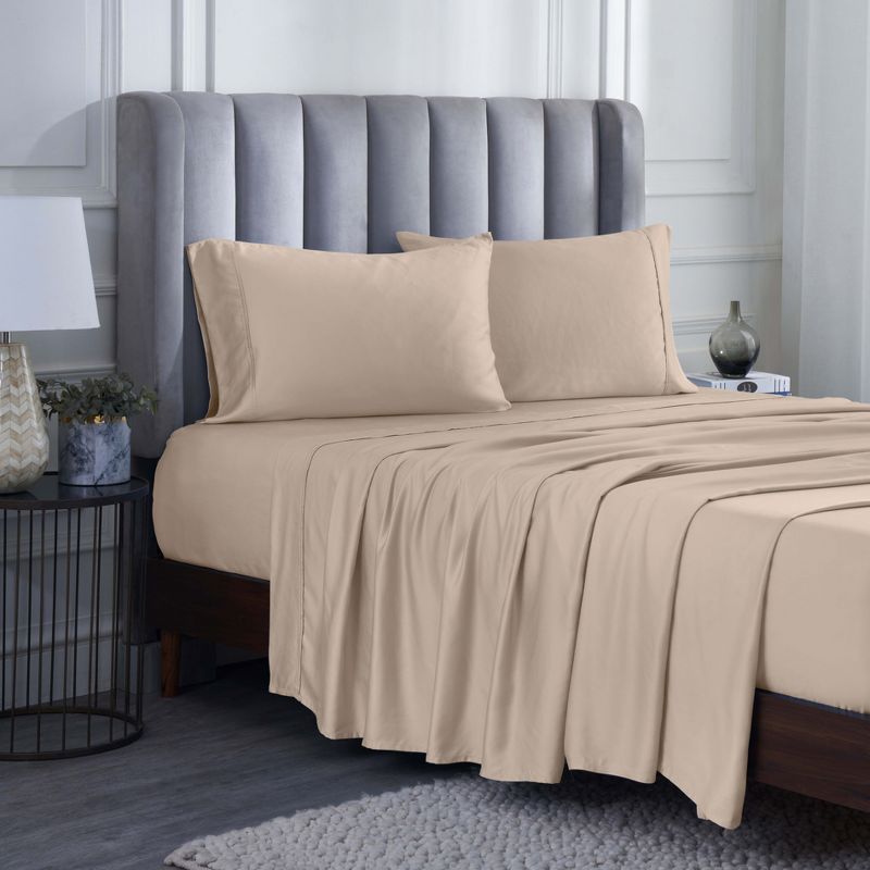 Modal From Beechwood 400 Thread Count Solid Deep Pocket Bed Sheet Set by Blue Nile Mills, 2 of 7