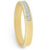 Pompeii3 14k Yellow Gold 1/4ct Diamond Wedding Stackable Womens Ring - 2 of 4