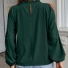 Womens Tops Dressy Casual Cold Shoulder Ruffle Collar Blouses Fall Fashion Shirts for Work - 2 of 4
