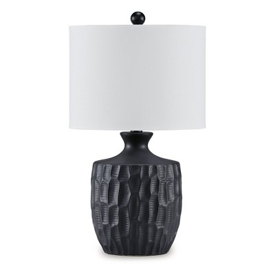 Signature Design by Ashley Ellisley Casual Ceramic Table Lamp, Black