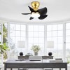 Airsurfer 20-Inch Black-Blade Gold Ceiling Fans with Remote - 3 of 4