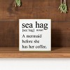 Slickblue Funny Mermaid Wood Sign, Routed Slot for Hanging, Wall or Shelf Decor, Rustic Look, 7x7 Size, Color Options - 2 of 3