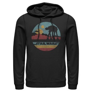 Men's Star Wars: A New Hope AT-AT Retro Circle Pull Over Hoodie - 1 of 4