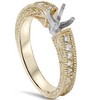 Pompeii3 Gold 1/4ct Diamond Engagement Semi Mount Ring Setting - 2 of 4
