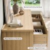 Brown Modern Fluted Dresser 7 Drawer Wide Bedroom Storage Cabinet Oak TV Stand Wicker Furniture for Adult Bedroom Hallway - 4 of 4