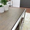 Padena 3-Piece Metal Frame Wood Living Room Coffee Table and 2 End Tables Set - 3 of 4