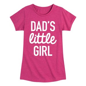 Girls' - Instant Message - Dad Set Little Girl Fitted Short Sleeve Graphic T-Shirt - 1 of 4