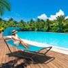 Tangkula Chaise Lounge Bed w/ Detachable Sunshade Canopy Hammock w/ Rustproof Metal Stand - 2 of 4