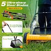 Walensee 5-Blade Push Reel Mower - Manual Steel Lawn Mower Height Adjustment (Black) - 4 of 4