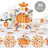 Big Dot of Happiness Fall Pumpkin - Halloween or Thanksgiving Party Decor and Confetti - Terrific Table Centerpiece Kit - Set of 30 - 2 of 4