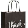 Sparkle and Bash 50 Pack Medium Thank You Paper Bags with Handles for Boutique, Small Business, Favors, Black, 10x8x4 in - 4 of 4