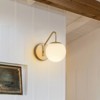 LLHZSY 1-Light Wall Sconce with Global Glass Shade- Brass - 2 of 4