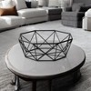 HomeRoots 6" Black Metal Decorative Bowl - 2 of 4
