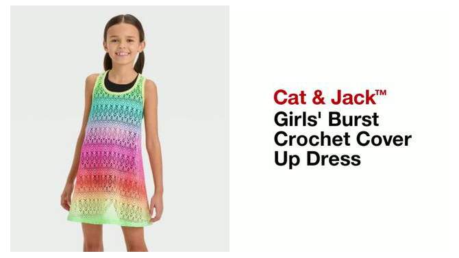 Girls' Burst Crochet Cover Up Dress - Cat & Jack™, 2 of 5, play video