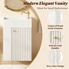 18.5" Modern Floating Bathroom Vanity with Resin Sink, Wall Mounted Small Bathroom Cabinet with Left Side Storage, Space-Saving Vanity for Bathrooms - 4 of 4
