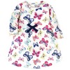 Touched by Nature Baby and Toddler Girl Organic Cotton Long-Sleeve Dresses 2pk, Bright Butterflies, 12-18 Months - 3 of 3