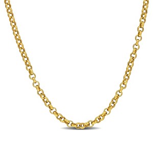 EVERLY JEWELRY | Silver Rolo Chain Necklace– Multiple Metal color Options - 1 of 4