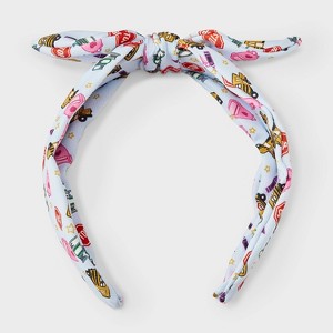 Teacher Bus Backpack Icon Print Top Knot Headband - Multicolor - 1 of 3