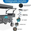 DOMETOUR Push & Pull Utility Folding Wagon with Removable Canopy - 2 of 4