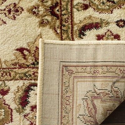 Ivory Floral Hand-Knotted Rectangular Area Rug