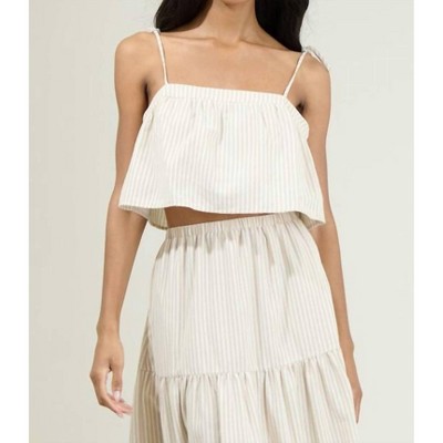 Women's Everlanes Striped Crop Top - SUGARLIPS