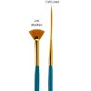 Fundamentals Short Handled Brush Set - Economical Paint Brush Set No. 9 for Beginning Artists - Mini Art Brushes #00 Fan and #10x0 Liner Set of 2 - 2 of 4