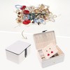 Unique Bargains 2 Layer Women Girls Teen Birthday Gifts PU Leather Jewelry Organizer Case with Removable Drawer - 2 of 4