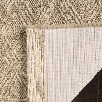 Sand Geometric Sisal 6' x 9' Hand-Knotted Area Rug