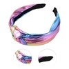 Unique Bargains Women's Elegant Glossy Knotted Wide Hairband 6.69"x5.12" Light Assorted Color 1 Pc - 3 of 3