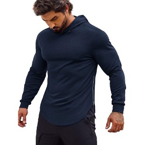 COOFANDY Men's Workout Sweatshirts Long Sleeve Muscle Fit Athletic Gym Hoodies Pullover - 1 of 2