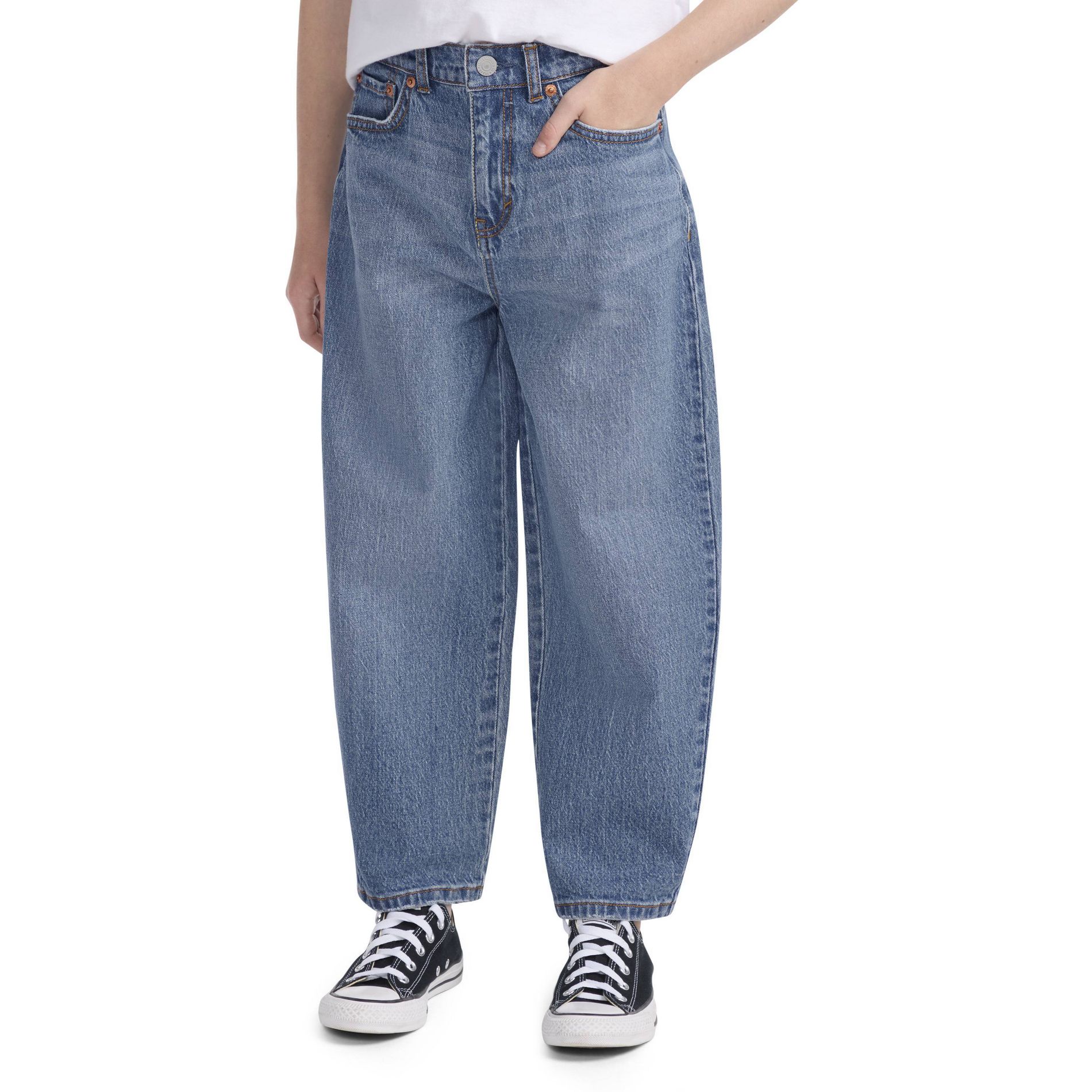 Levi's® Girls' Baggy Barrel Fit Jeans - Medium Wash 14